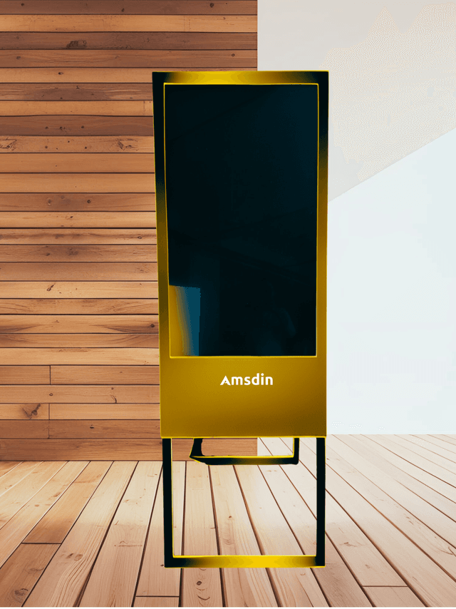 Image of 32 Inch Gold Easel Digital Display for Signage and Advertising