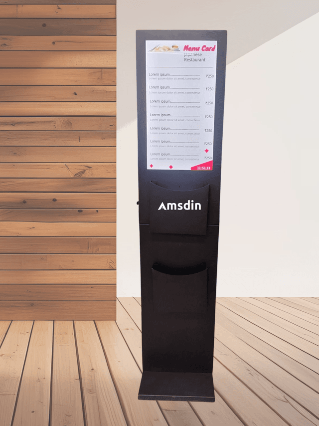 Image of 43-Inch Freestanding Digital Signage with Brochure Holder