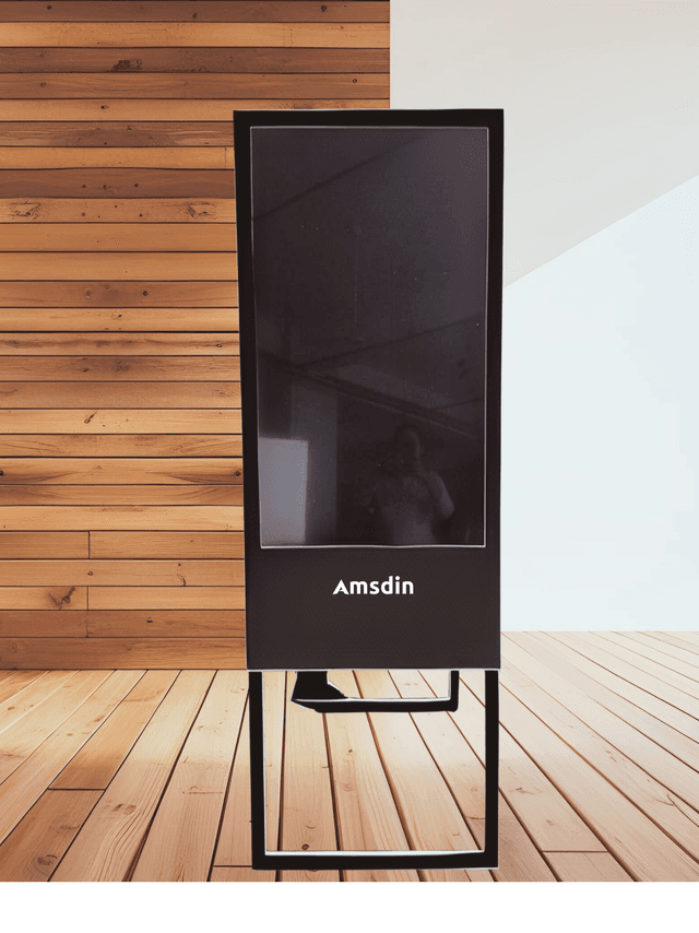 Image of 32 Inch Black Easel Digital Display for Signage and Advertising