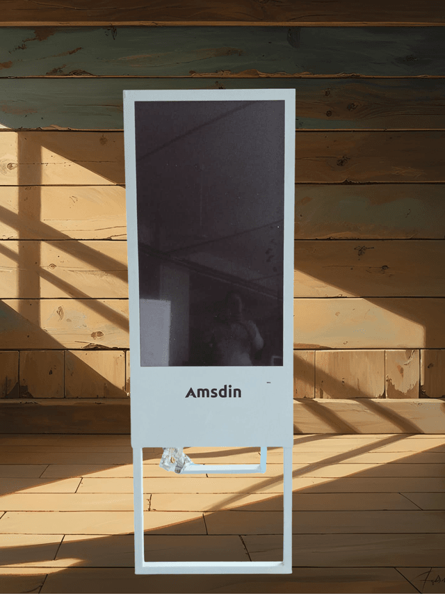 Image of 50 Inch Easel-Style White Indoor Digital Display for Advertising