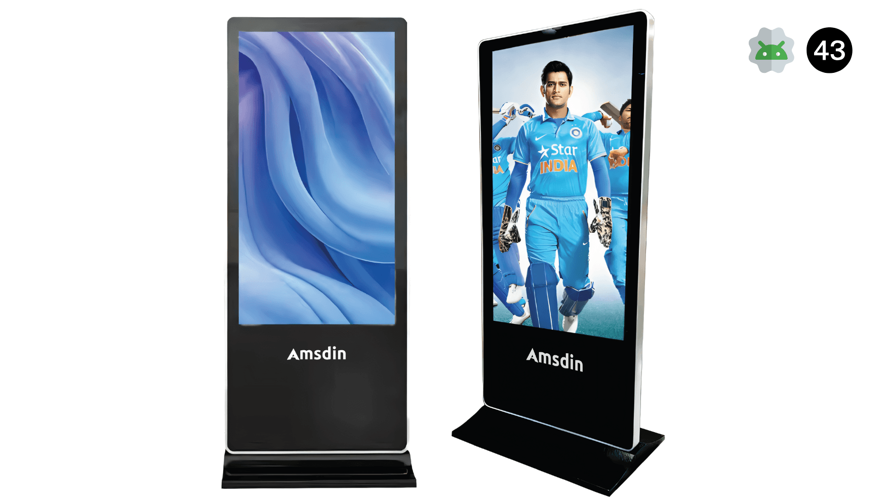 43 Inch Floor Standing Digital Display Totem Signage Screen