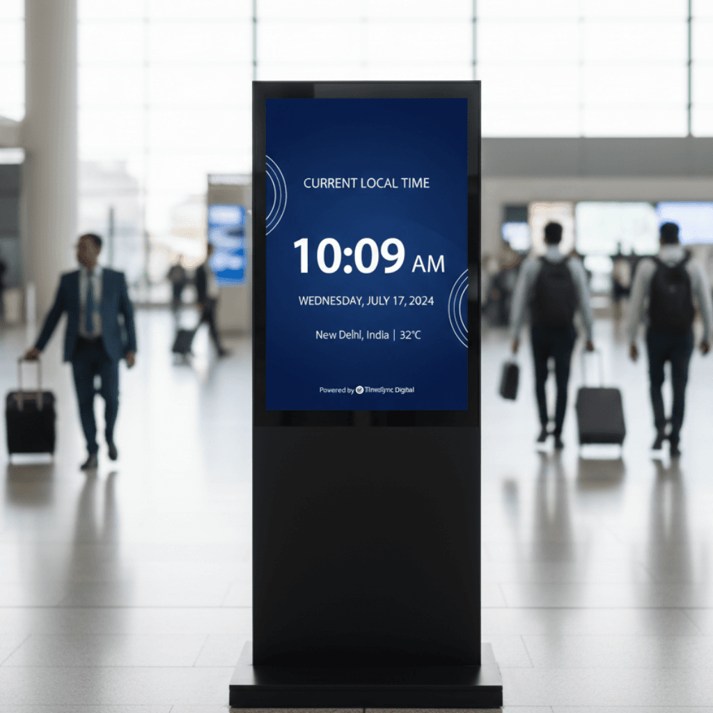 Real-Time Date & Time Display for Digital Signage: Flexible Formats and Styles