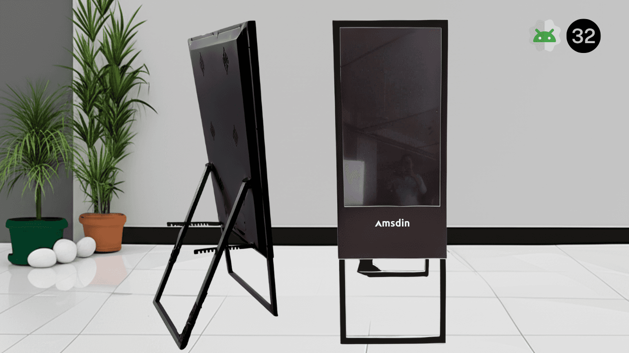 32 Inch Black Easel Digital Display for Signage and Advertising