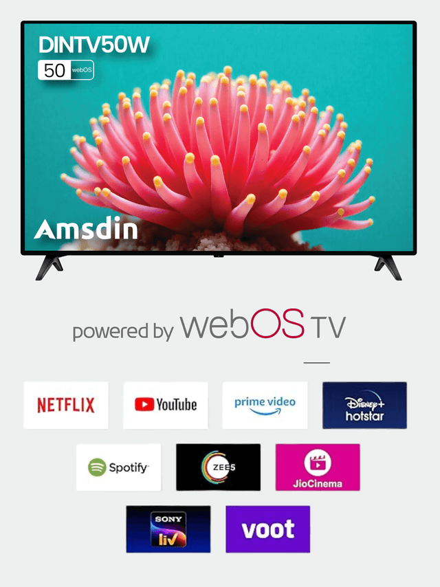 Image of AMSDIN 50-Inch 4K UHD Smart LED TV with webOS Platform